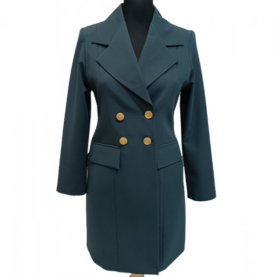 مانتو شلوار اداری چهار دکمه طلایی فیونا کد1705