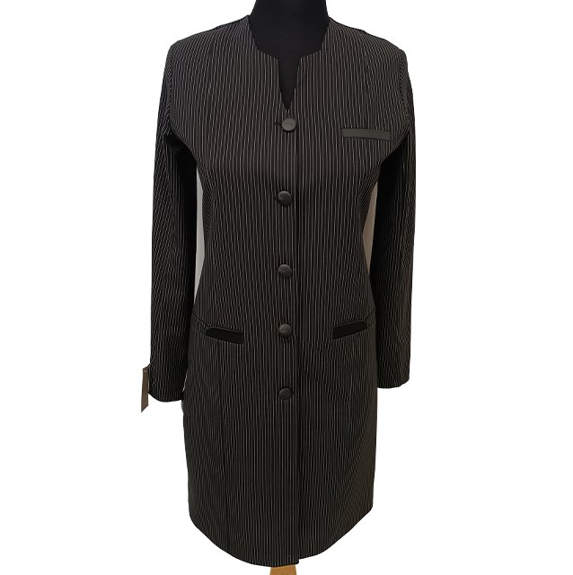 مانتو شلوار اداری ترک دیپلمات یقه خشتی کد1697