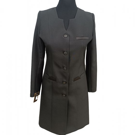 مانتو شلوار یقه خشتی فاستونی کد1801